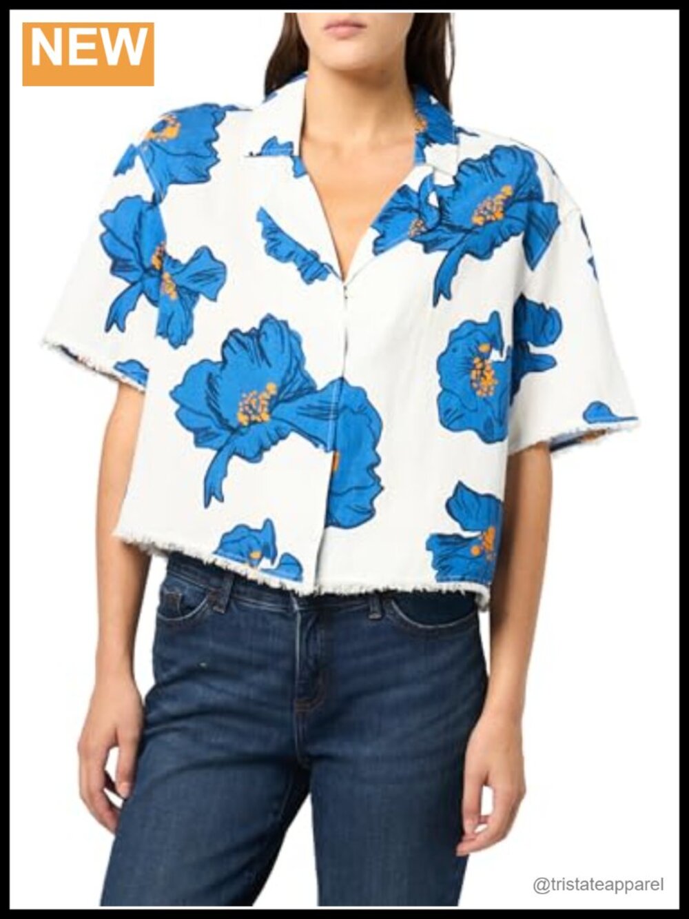 Women’s Cropped Short Sleeve Linen Button Down Shirt Blouse